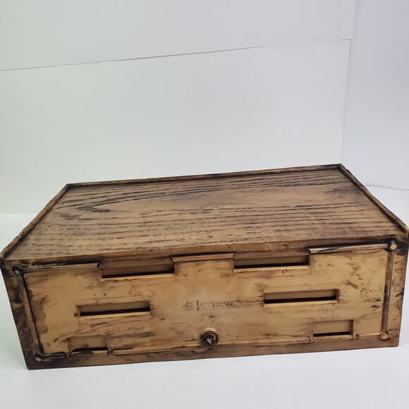 Vintage Lerner Letter Holder Mail Desk Top Makeup Organizer Caddy Bill Sorter - Picture 9 of 12